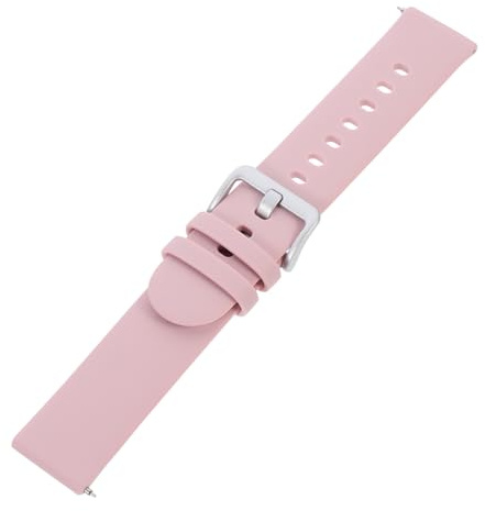 Lurrose Bracelet de Montre Largeur 20mm en Silicone Rose Classique et Résistant, Facile à Installer pour Garçon et Filles Travail ou Anniversaire