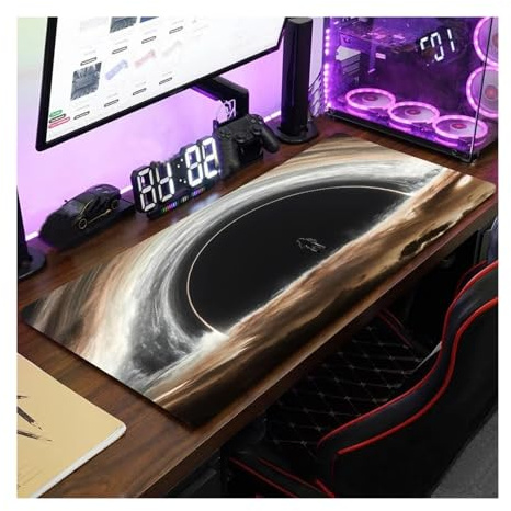 Cosmic Black Hole Mauspad, 900 x 400 mm, groß, for Computer, Büro, PC, Schreibtischunterlage, XXL, Laptop, Tablet, Gaming, Tastatur, Schreibtischzubehör(Mouse pad 4,400x700x2MM)