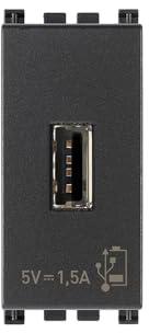 VIMAR 19292 Arké Stromversorgung usb 1 m, grau