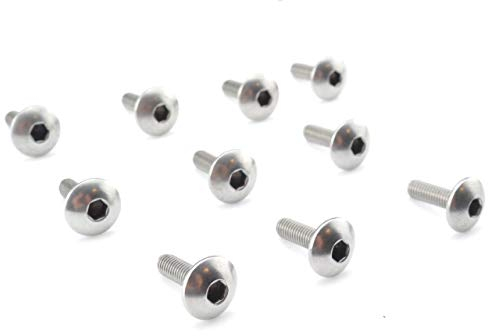 M6x20mm Linsenkopfschraube Edelstahl M6 Gewinde Linsenkopf breit Innensechskant - 10 Stück