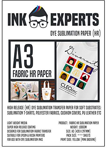 Ink Experts Fabric A3 High Release (HR) Sublimation Paper 100gsm (1000)