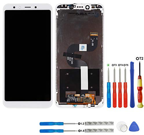 swark Pantalla LCD compatible con Xiaomi Mi A2 / Mi 6X pantalla táctil digitalizador de cristal + herramientas (blanco con marco)