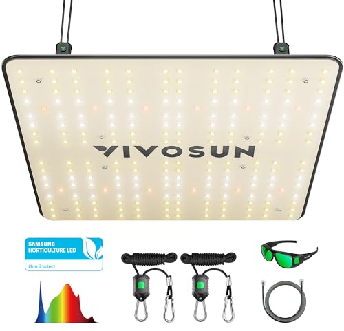 VIVOSUN VS1000 LED Grow Light with Samsung LM301 Diodes and Driver, Sun-Like Full Spectrum for Seedling, Vegetation and Flowering, Plant Grow Light for 60 x 60 cm / 90 x 90 cm Grow Tent