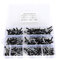 Kit di rivetti ciechi neri da 200 pezzi - Kit di rivetti ciechi neri da 200 pezzi Assortimento di rivetti ciechi in alluminio 3,2/4,0/4,8 mm