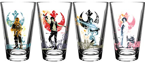 Star Wars Rebels Pint Glass Set - 16 oz. Glass Capacity - Set of 4 Glasses - Classic Shape