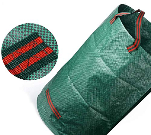 WZDD Sac De Jardin Sac De Déchets De Jardin 6Pack, Sac À Végétaux Réutilisable, Sac Déchet en PP Robuste, Sacs Poubelle De Jardin - 270L