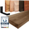 LAMO Manufaktur Wandregal Holz Gerade | Regal Farbe: Roh | mit schwarzem Industrial Regalträger | 160 cm