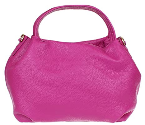 Girly Handbags Borsa in vera pelle Bucket, (Fucsia), Mittel