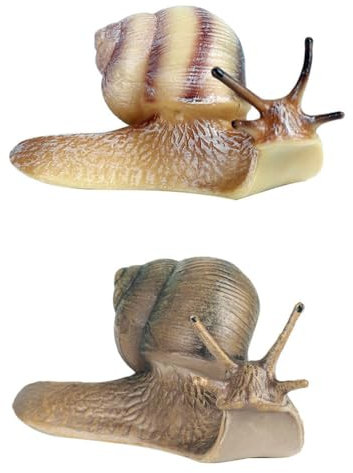 Cabilock 2 Stück Kunstharz-Schnecken-Figur, Schnecke, Gartenstatue, niedliche Schnecke, Gartendekoration, Tierstatue, Mikro-Landschaft, Aquarium, Dekoration, Ornamente (gemischte Farben)