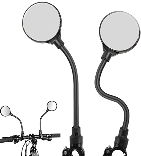 easyBee [2 STÜCK] Fahrradspiegel für Lenker 21-33mm Fahrrad Weitwinkel Rückspiegel Sichere Spiegel 3D, 360 ° Verstellbar und Drehbar Fahrrad Spiegel für Mountainbike Rennrad E-Bike Mofa