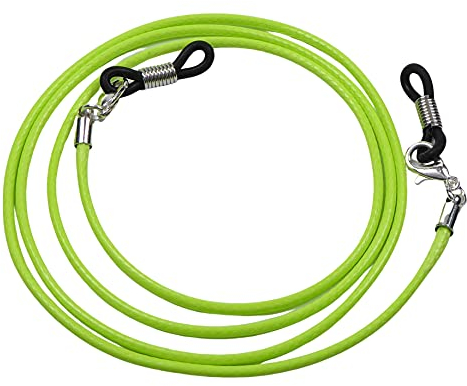 Hawhy Brillenband aus starkem Material in vielen modischen Farben für alle Arten von Brillen geeignet,mit extra Anti Rutsch Öse die hält (Neongrün)