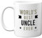 Best Uncle Gifts - World's Best Uncle Ever - Birthday Presents for Perfect Christmas from Niece Nephew, Mug for Him, 11oz Ceramic Dishwasher Microwave Safe Mugs Made in UK