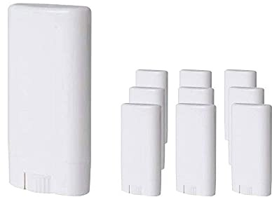 Imirootree - Lot de 10 Tubes Ovales Vides Plastique Blanc 15 ML