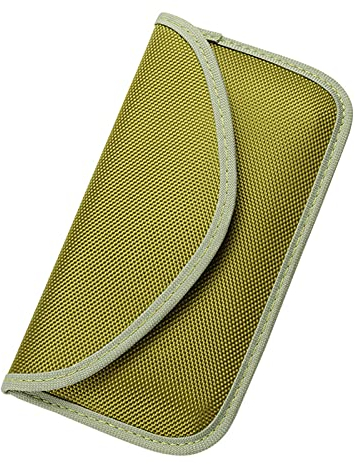 DUBENS Sicherheitstasche - Handy Anti-Tracking Anti-Spionage GPS RFID Signal Blocking Tasche Abschirmung Tasche Brieftasche Fall für Handy Privatsphäre Schutz (Grün)