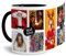 Foto-Tasse zum selbst gestalten mit Foto-Collage für 9 Wunschfotos - Geschenk für Familie, Freunde, Geburtstag, Weihnachten - Keramik Innen & Henkel Schwarz, 300 ml I Personalisiert