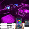 TABEN Auto Umgebungsbeleuchtung Kit - 4m Glasfaser, 64 Farben, RF Fernbedienung + Bluetooth APP Steuerung, USB Atmosphäre Licht, DIY 16 Millionen RGB Mehrfarbig Sound Musik Sync Innenbeleuchtung