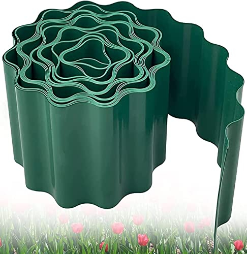 KAHEIGN Bordi da Giardino in Plastica, 9m x 15cm Recinzione Flessibile per Bordi del Prato per Bordure da Giardino, Aiuole e Paesaggistica All'aperto Fai-da-te