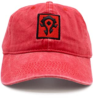 CultureFly World of Warcraft Horde Knit Patch Dad Hat rot, rot