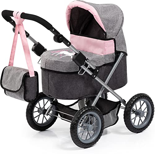 Doll pram BAYER Design 13033AB Trendy deep Gray Pink