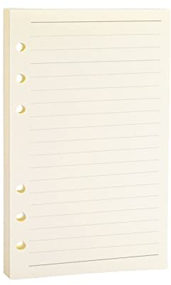 Harphia Spiral Notebook Refill, A6 Binder Refills, Planner Inserts of A6 Rulled Line Paper for Filofax/Personal Journal, 45sheets/90pages, (A6 3.74 x 6.77'',Line)