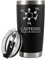 Panvola Caffeine Respect the Chemistry Gifts Wissenschaftsbecher für Lehrer, vakuumisolierter Edelstahlbecher mit abnehmbarem Deckel und Strohhalm, Schwarz (590 ml)