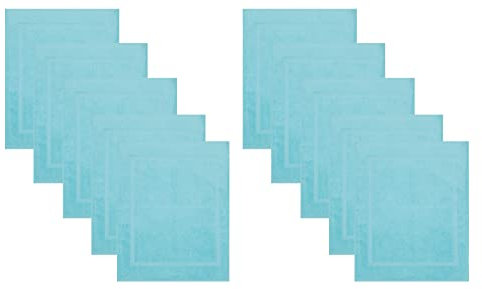 Betz 10 Stück Badvorleger Badematte Badteppich Duschvorleger Frottee Premium 100% Baumwolle Größe 50x70 cm Qualität 650g/m² Farbe türkis