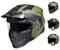 ILM Casque Moto Cross Homme Femme Homologué ECE-Casque Moto Jet Vintage Rétro Scooter Adulte avec Visiere,Vert Militaire,L
