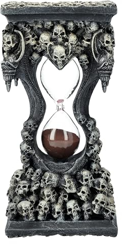 Pacific Giftware Sanduhr mit Totenköpfen - Sands of Death, Blutroter Sand, 19 cm, Gothic-Deko, Fantasy Figur