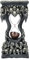 Sablier avec têtes de mort - Sands of Death - Sable rouge sang - 19 cm - Décoration gothique - Figurine fantaisie