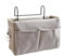 HNJKJEU Bett Organizer Bett Tasche mit Darhthaken Hängetasche Hochbett Aufbewahrungstasche für Buch, Magazin, Handy, Kopfhörer Bett Aufbewahrung (Dunkelgrau)
