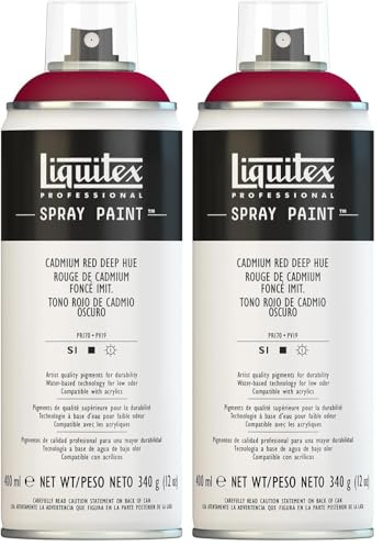 LIQUITEX Professional Spray Paint, Cadmium Red Deep Hue, 400 ml (Pack of 2)