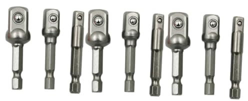 BESPORTBLE 9stücke Teiliges Steckadapter-set Für Quadratische Aufsätze Hochwertiger Sechskantschaft Für Bohrmaschinen Und Schrauber Robuste Edelstahl Und Chrom-vanadium-konstruktion Für