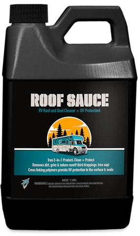 Bling Sauce Roof Sauce, 2-in-1 RV Roof and Seal Cleaner Plus UV Protectant, 64 oz.