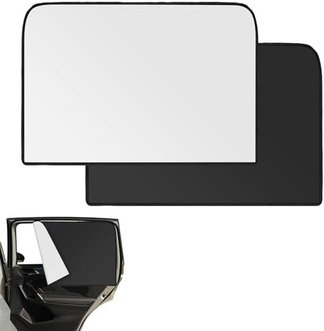 dentedeleao 2 pezzi Parasole Solare Auto, Protezione Termica Lunotto Laterale, Tenda Magnetica di Protezione Solare per Auto con Protezione UV (80 * 50cm)