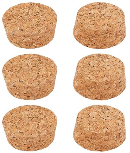 GOMAKERER 12pcs Bouchons en Liège pour Bouteilles, Bouchons de Liège Coniques 3.95-4.4x1.7cm Bouchons en Liège en Bois Vin Bouchon de Bouteille de Bière pour la Fabrication du Vin, Bouteille de Bière