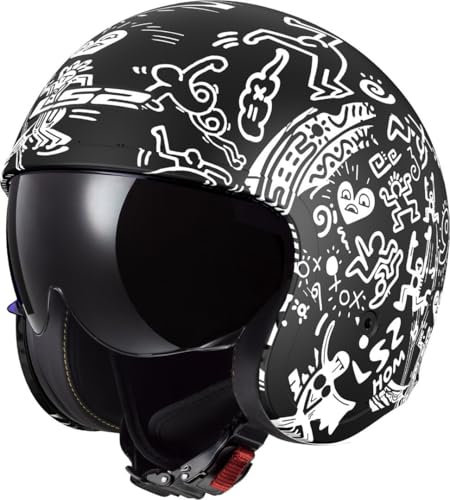 LS2, Jet-Motorradhelm SPITFIRE II TRIBAL Matt Black White, M