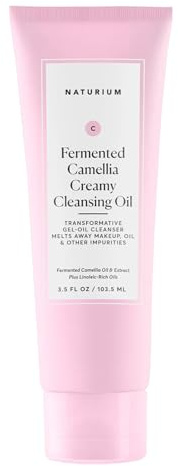 Naturium Camellia Creamy Cleansing Oil, Fermented Camellia Oil & Extract Plus Linoleic-Rich Oils | 3.5 FL OZ / 103.5 ML