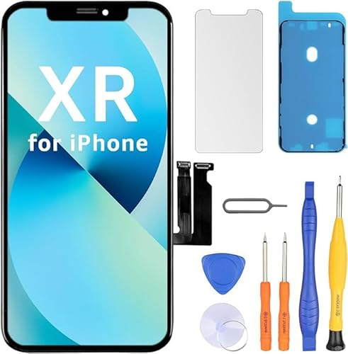 LL TRADER Display für iPhone XR 6.1 LCD Bildschirm Ersatz Touchscreen 3D Touch Digitizer FHD Rahmen Montage und Reparaturkits 2024