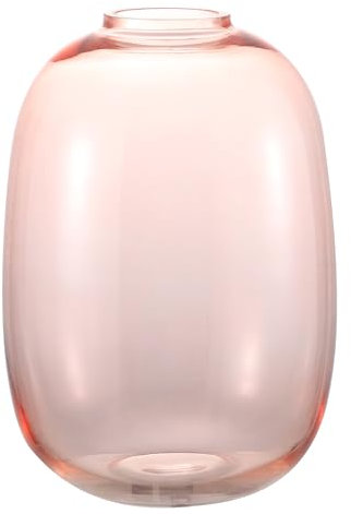 KAYLETIN Vase en verre rose, grand vase en verre pour fleurs, vases roses modernes pour bouquet, grands vases à fleurs pour salon, salle à manger, chambre à coucher, étagère, mariage, bureau, table
