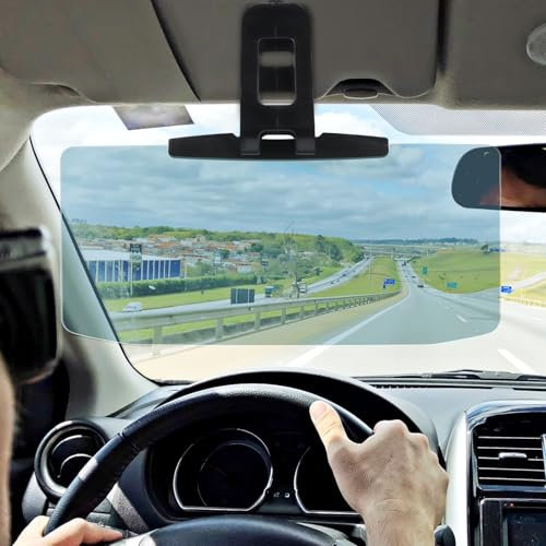 Auto Blendschutz Visier Spiegel, Auto Sonnenblende Verlängerung, Anti-UV Abblendbar Auto Blendschutz für Alle Lastwagen Auto Vordersitz Fahrer oder Beifahrer