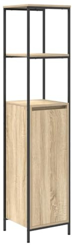 vidaXL Badschrank mit Regalen Sonoma-Eiche 36x35x165 cm