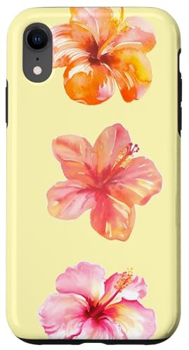 Coquette Girly Hibiscus Summer Hawaiian Butter Yellow Case for iPhone XR