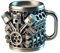 Générique V8 Et V6 Tasse En Acier En Acier Inoxydable Personnalisé, Creative 3D Car Moteur Design Café Masse Pour Amateurs De Voiture Et Ventilateur Voiture, Tasse De Café Durable Et Élégant (V6)
