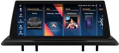 Android 14 Double Din Car Stereo 10.33 Inch Touch Screen Car Radio For BMW 1 Series E81 E82 E87 E88 2006-2012 With Bluetooth FM WiFi SWC Android Auto Carplay GPS Navigation AHD Reverse Camera(Y100 2+3