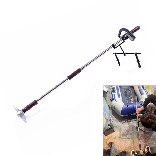 Drill Bit Boat Propeller with Bracket/Clamp, Hands Held Kayak Trolling Motor, 1 m Long Underwater Trolling Motor, Portable Drill Propeller(With Bracket)