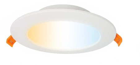 LED Einbauleuchte 230V 3CCT 9W 3000K/4000K/6500K 780lm-Ø100mm Deckenspots Ultra Flach Einbaustrahler LED Downlight Rund, Nicht Dimmbar, Deckenleuchte Weiß für Küche, Wohnzimmer, Flur- Horoz Electric