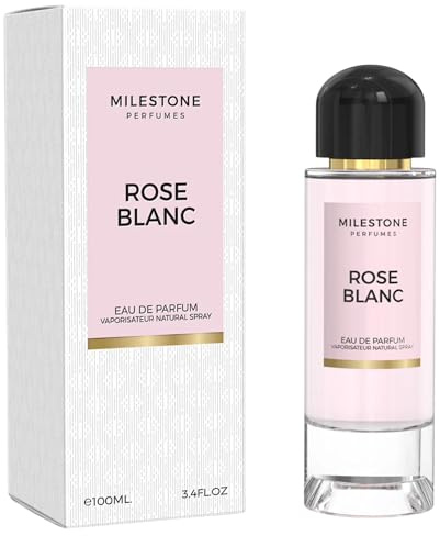 MILESTONE Rose Blanc Eau de Parfum for Women – 100ml | Elegant Floral & Fresh Rose Fragrance | Long-Lasting Feminine Perfume | Luxurious Romantic Scent for Graceful Women