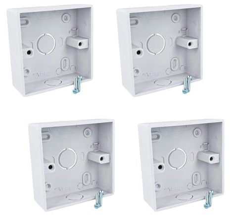 4 Pezzi Scatola Incasso Muro Parete Quadrata 86X86, Stile Standard Cinese, Ottimo Per Termostato Touch Panel, In plastica (86X86X33mm)