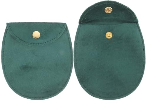 LALADEFIEE Borsa Graffi Retrò Protettiva Contro Portatile Stile e da Tasca Verde, 2 Pezzi Sporco per Orologio Orologi Conservare