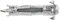 Molly M12010-XJ Chevilles auto foreuses avec vis M4 Ø 4 x 35 mm, Gris, Set de 16 Pièces